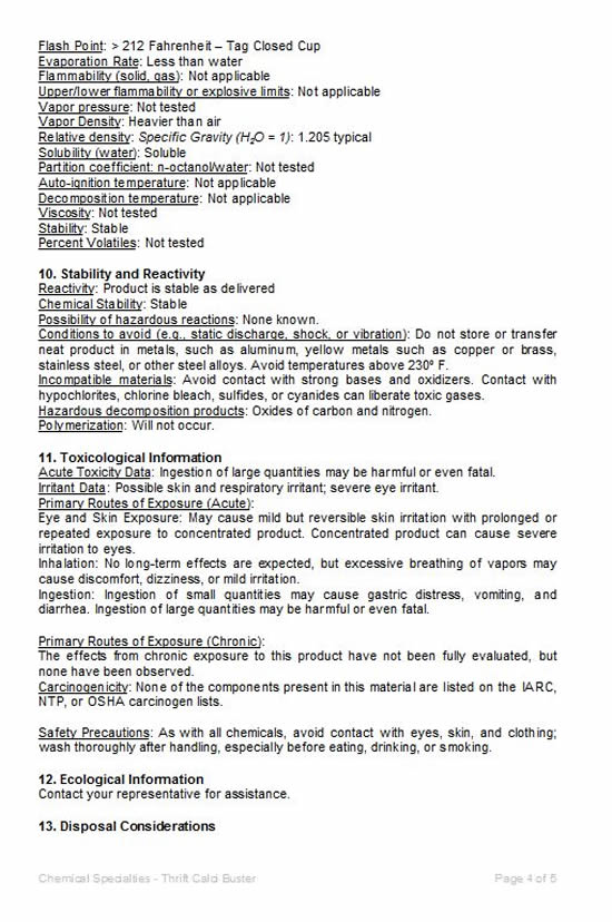 Calcibuster data sheet 4