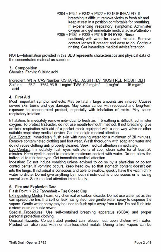 Thrift SP32 SDS page 2